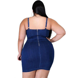 New Arrival Plus Size Women Sleeveless Spaghetti Strap Denim - Sophornlilly