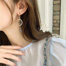 Load image into Gallery viewer, New Arrival Vintage Elegant Blue Crystal Moon Fringe Drop - Sophornlilly