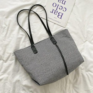 New Arrivals Women's Bucket Shoulder Bag Houndstooth Female Retro