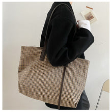 Load image into Gallery viewer, New Arrivals Women&#39;s Bucket Shoulder Bag Houndstooth Female Retro