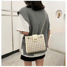 Load image into Gallery viewer, New Arrivals Women's Flap Bag With Hasp Female Houndstooth