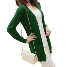 Load image into Gallery viewer, Solid Color Long Sleeve Buttons Cardigan