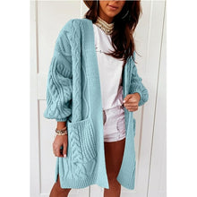 Load image into Gallery viewer, Women Long Sleeve Knitted Cardigan Sweater