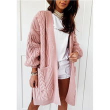 Load image into Gallery viewer, Women Long Sleeve Knitted Cardigan Sweater