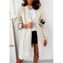 Load image into Gallery viewer, Women Long Sleeve Knitted Cardigan Sweater