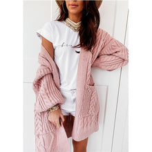 Load image into Gallery viewer, Women Long Sleeve Knitted Cardigan Sweater
