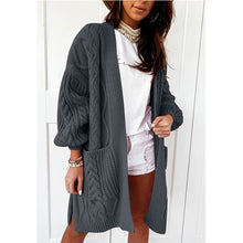 Load image into Gallery viewer, Women Long Sleeve Knitted Cardigan Sweater