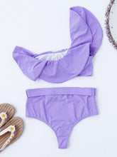 Load image into Gallery viewer, New Bikini Ruffled Bikini Set Women One Shoulder High Waist Two - Sophornlilly
