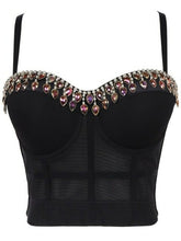 Load image into Gallery viewer, New Bustier Mesh Top Women Clothing Harajuku Beading Party Tops