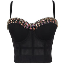 Load image into Gallery viewer, New Bustier Mesh Top Women Clothing Harajuku Beading Party Tops