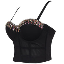 Load image into Gallery viewer, New Bustier Mesh Top Women Clothing Harajuku Beading Party Tops