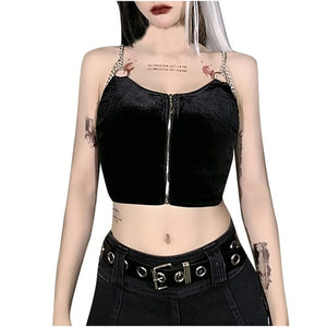 New Crop Top For Women's Tops  Style Sexy Wrap Chest Metal - Sophornlilly