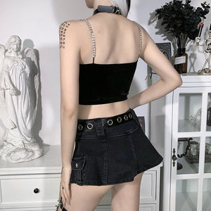 New Crop Top For Women's Tops  Style Sexy Wrap Chest Metal - Sophornlilly