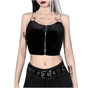 New Crop Top For Women's Tops  Style Sexy Wrap Chest Metal - Sophornlilly