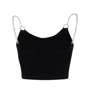 New Crop Top For Women's Tops  Style Sexy Wrap Chest Metal - Sophornlilly