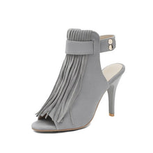 Load image into Gallery viewer, New Fashion Women's Sandals Spring Peep Toe Fringe Super High - Sophornlilly