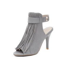 Load image into Gallery viewer, New Fashion Women's Sandals Spring Peep Toe Fringe Super High - Sophornlilly