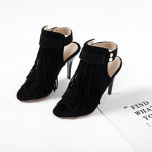 Load image into Gallery viewer, New Fashion Women's Sandals Spring Peep Toe Fringe Super High - Sophornlilly