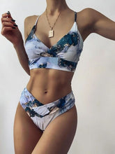 Load image into Gallery viewer, New High Waist  Bikini set Yellow Bandeau Swimsuit Sexy Print - Sophornlilly