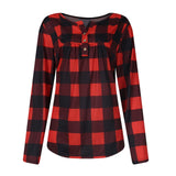 Women Fashion Plus Size Long Sleeve Tops V Neck