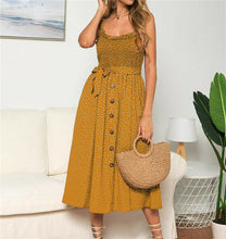 Load image into Gallery viewer, Boho Summer Sleeveless Polka Dot Beach Dress