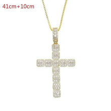 Load image into Gallery viewer, New Iced Out Bling Pray Cross Pendant Necklace 5A Cubic Zirconia - Sophornlilly