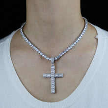 Load image into Gallery viewer, New Iced Out Bling Pray Cross Pendant Necklace 5A Cubic Zirconia - Sophornlilly
