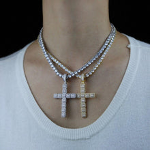Load image into Gallery viewer, New Iced Out Bling Pray Cross Pendant Necklace 5A Cubic Zirconia - Sophornlilly