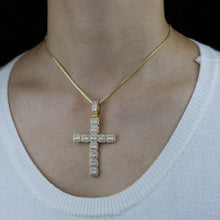 Load image into Gallery viewer, New Iced Out Bling Pray Cross Pendant Necklace 5A Cubic Zirconia - Sophornlilly