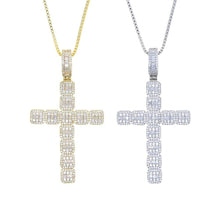 Load image into Gallery viewer, New Iced Out Bling Pray Cross Pendant Necklace 5A Cubic Zirconia - Sophornlilly