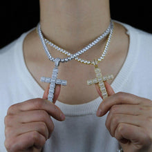 Load image into Gallery viewer, New Iced Out Bling Pray Cross Pendant Necklace 5A Cubic Zirconia - Sophornlilly