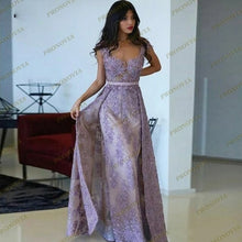 Load image into Gallery viewer, New Light purple Mermaid Evening Dress Sleeveless Detachable