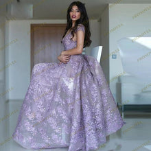 Load image into Gallery viewer, New Light purple Mermaid Evening Dress Sleeveless Detachable