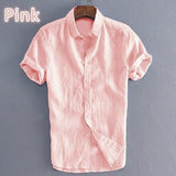 New Men Shirts Short Sleeves Male Clothing Brand Smart Casual