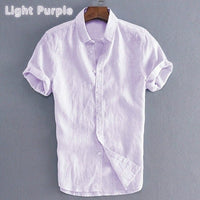 New Men Shirts Short Sleeves Male Clothing Brand Smart Casual