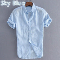 New Men Shirts Short Sleeves Male Clothing Brand Smart Casual