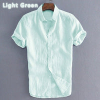 New Men Shirts Short Sleeves Male Clothing Brand Smart Casual