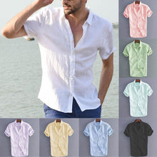 Load image into Gallery viewer, New Men Shirts Short Sleeves Male Clothing Brand Smart Casual