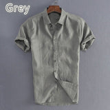 New Men Shirts Short Sleeves Male Clothing Brand Smart Casual