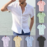 New Men Shirts Short Sleeves Male Clothing Brand Smart Casual