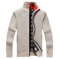 Men's Sweaters Autumn Winter Warm Cashmere Wool Zipper