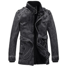 Load image into Gallery viewer, New Retro Winter Leather Overcoat Faux Leather