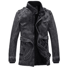Load image into Gallery viewer, New Retro Winter Leather Overcoat Faux Leather