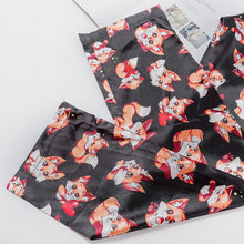 Load image into Gallery viewer, New Pajamas Print Summer Two Piece Set Top Pants Sleepwear Satin