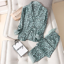 Load image into Gallery viewer, New Pajamas Set for Women Spring Summer Sexy Leopard Nightwear