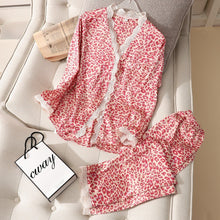 Load image into Gallery viewer, New Pajamas Set for Women Spring Summer Sexy Leopard Nightwear