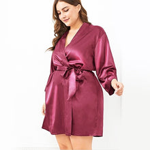 Load image into Gallery viewer, New Satin Bridesmaid Robes,White Faux Silk Wedding Bridal Sisters