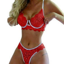 Load image into Gallery viewer, New Sexy Women's Lace Bra Set Push Up Seamless Embroidery