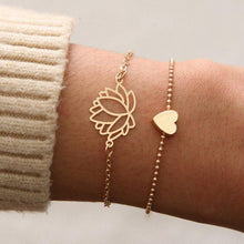 Load image into Gallery viewer, New Simple Female Personality Hollow Lotus Bracelets Christmas - Sophornlilly