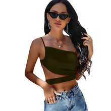 Load image into Gallery viewer, New Slim Solid Color Women Tops Cropped Vest Sexy Hollow Out - Sophornlilly
